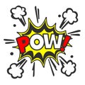 Pow comic book explosion for webtoon or other purpose Royalty Free Stock Photo
