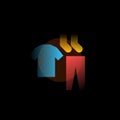 Clothes. Vector icon in gradient style. Editable illustration Royalty Free Stock Photo