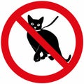 Vector illustration of graphic symbol icon warning sign prohibiting bringing pets in this area