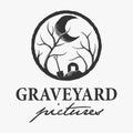 Vector illustration of graveyard pictures Royalty Free Stock Photo