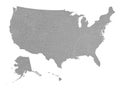 Gray Counties Map of the United States of America