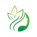 Green Beauty and Leaf Logo Sign