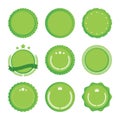 Set of green emblems Royalty Free Stock Photo