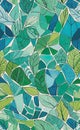 Vector illustration, green eco friendly mosaic symbol seamless pattern with abstract nature shapes, Royalty Free Stock Photo