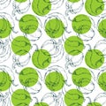 green fresh chilli and paprika spicy ingredient agriculture food repeat seamless pattern doodle cartoon style wallpaper