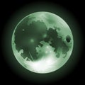 Illustration of green full Moon