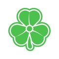 Vector illustration of green leaf lucky clover symbol