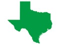 Green Map of US State of Texas