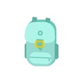 Vector illustration of Green school Bag, Backpack, isolated on white background Royalty Free Stock Photo