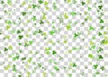Green clover background transparent vector