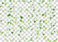 Green clover background transparent vector