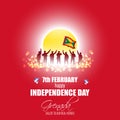 Vector illustration for Grenada independence day Royalty Free Stock Photo