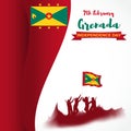 Vector illustration for Grenada independence day Royalty Free Stock Photo