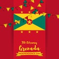 Vector illustration for Grenada independence day Royalty Free Stock Photo