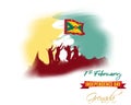 Vector illustration for Grenada independence day Royalty Free Stock Photo