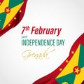 Vector illustration for Grenada independence day Royalty Free Stock Photo