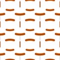 Grilled sausage seamless pattern