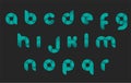 set of alphabet small letter logo design