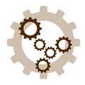 Vector illustration of a group of gears.