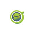 Green color logo illustration for growing business