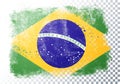 Vector illustration grunge flag of brazil Royalty Free Stock Photo
