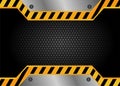 vector illustration of Grunge yellow and black diagonal lines. Royalty Free Stock Photo