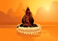 Guanyin on lotus flower