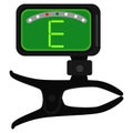 Electronic Guitar Tuner showing E chords Royalty Free Stock Photo