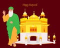 Vector Illustration for Guru Nanak Jayanti the birth anniversary of Guru Nanak dev ji