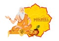 Vector Illustration for Guru Purnima Celebration da Royalty Free Stock Photo
