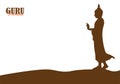 Vector Illustration of Guru Purnima Celebration in India and Nepal