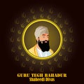 Guru tegh bahadur revered as the ninth Nanak Royalty Free Stock Photo