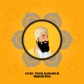 Guru tegh bahadur revered as the ninth Nanak Royalty Free Stock Photo