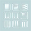 Vector Illustration of a Hair Types chart displaying all types and labeled. Royalty Free Stock Photo