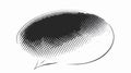 Halftone Edge Speech Bubble Vector Illustration Royalty Free Stock Photo