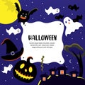 Halloween greeting card. Royalty Free Stock Photo