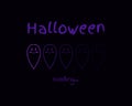 Vector illustration. Halloween loading. Download. Black and viol