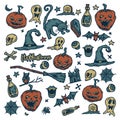 Vector illustration of halloween pattern