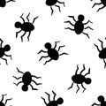 Halloween. Seamless pattern in elements of doodle and cartoon style. Royalty Free Stock Photo