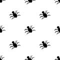 Halloween. Seamless pattern in elements of doodle and cartoon style. Royalty Free Stock Photo