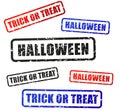 Vector halloween stamp words design