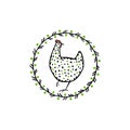 Hand drawn chicken emblem