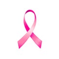 Vector illustration of hand-drawn breast cancer ribbon Royalty Free Stock Photo