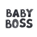 Baby Boss - fun hand drawn nursery poster with lettering