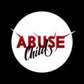 Vector illustration with hand lettering - Child Abuse