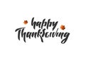 Vector illustration with hand lettering - Happy Thanksgiving