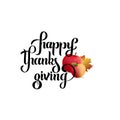 Vector illustration with hand lettering - Happy Thanksgiving