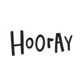 vector cute hand lettering hooray text card