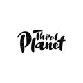 Vector Illustration with Hand Lettering - Third Planet