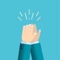 Vector illustration of hands clap - applause of male hand